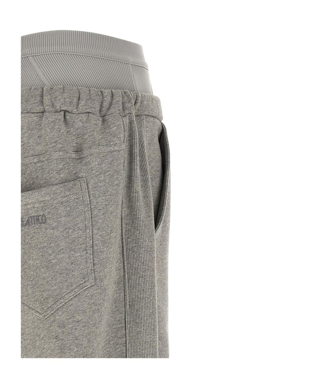 The Attico Gray Ribbed Insert Fleece Joggers
