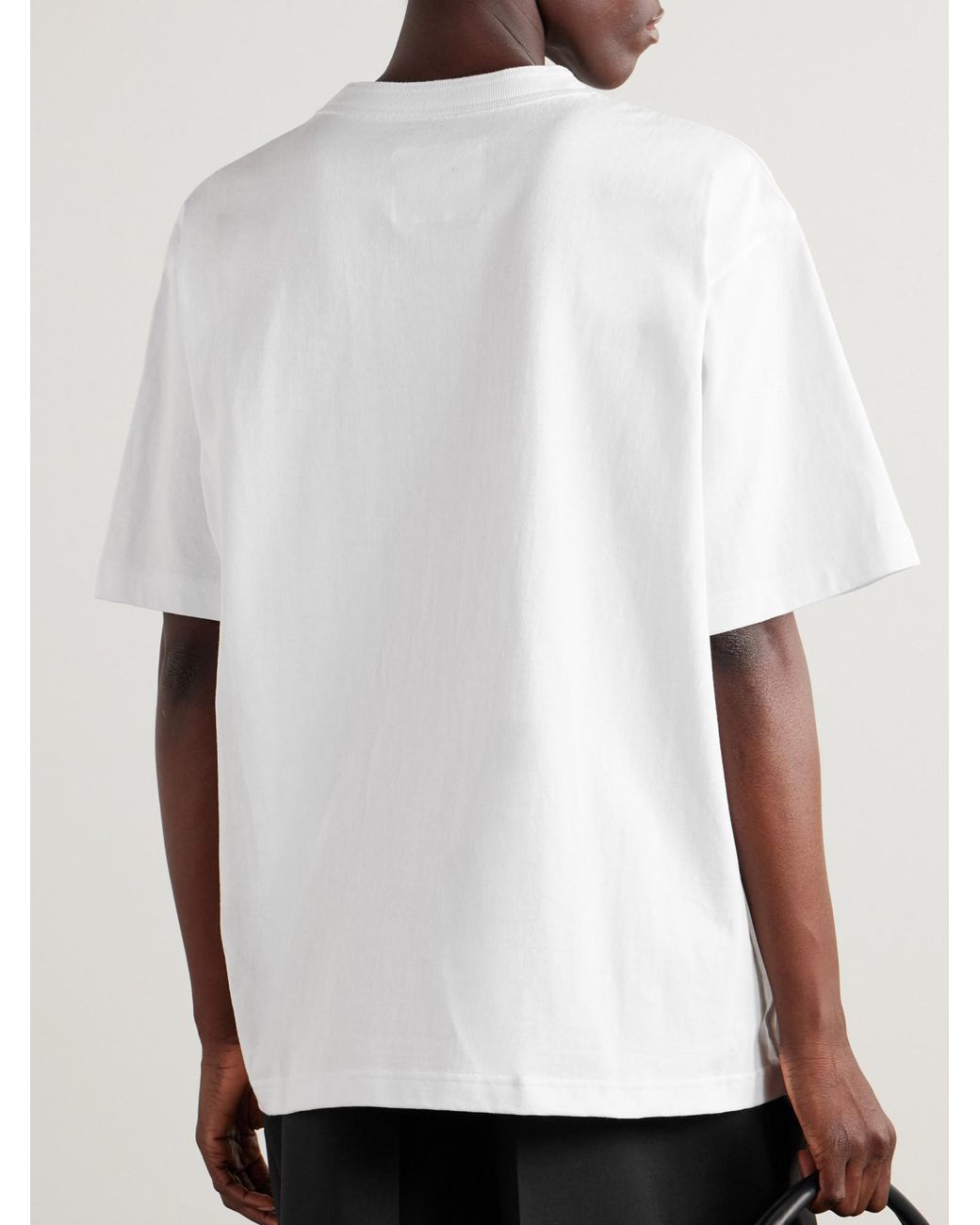 Sacai White Casual Short-Sleeve T-Shirt