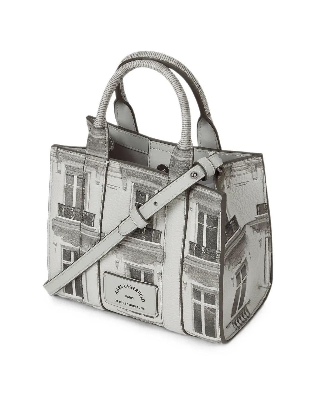 Karl Lagerfeld Gray Rue St-Guillaume Mini Tote Bag