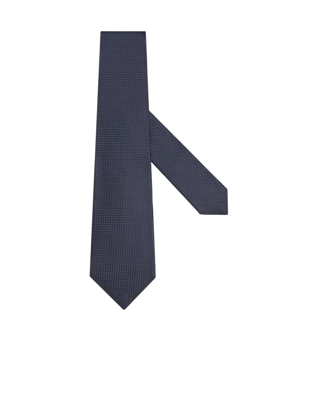 Zegna Blue Textured Dot Silk Tie for men