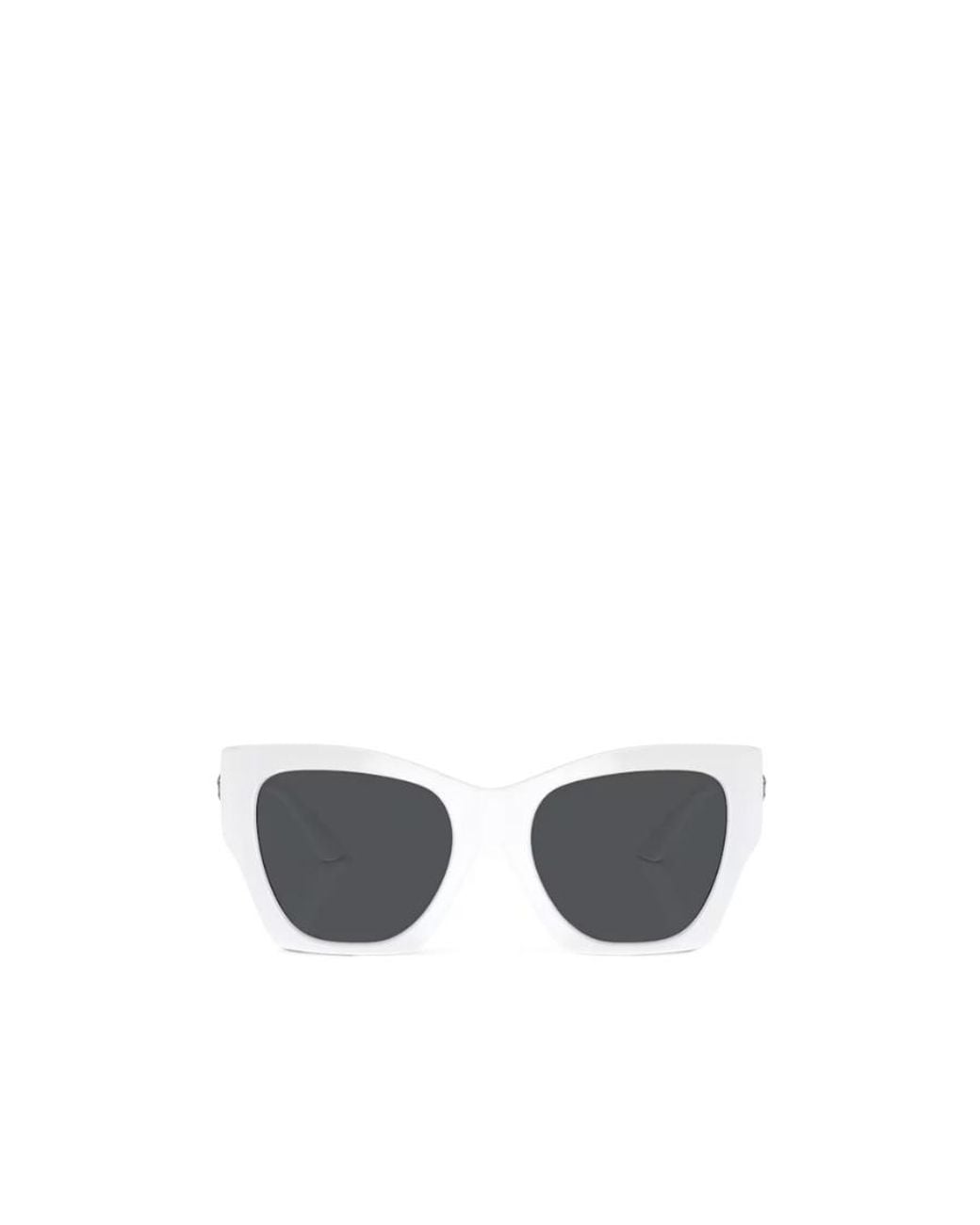 Versace White Eyewear Irregular-Frame Sunglasses
