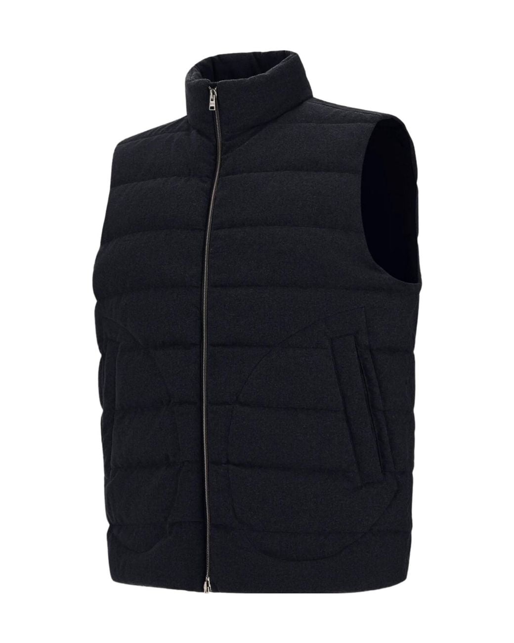Herno Blue Quilted High-Neck Vest for men