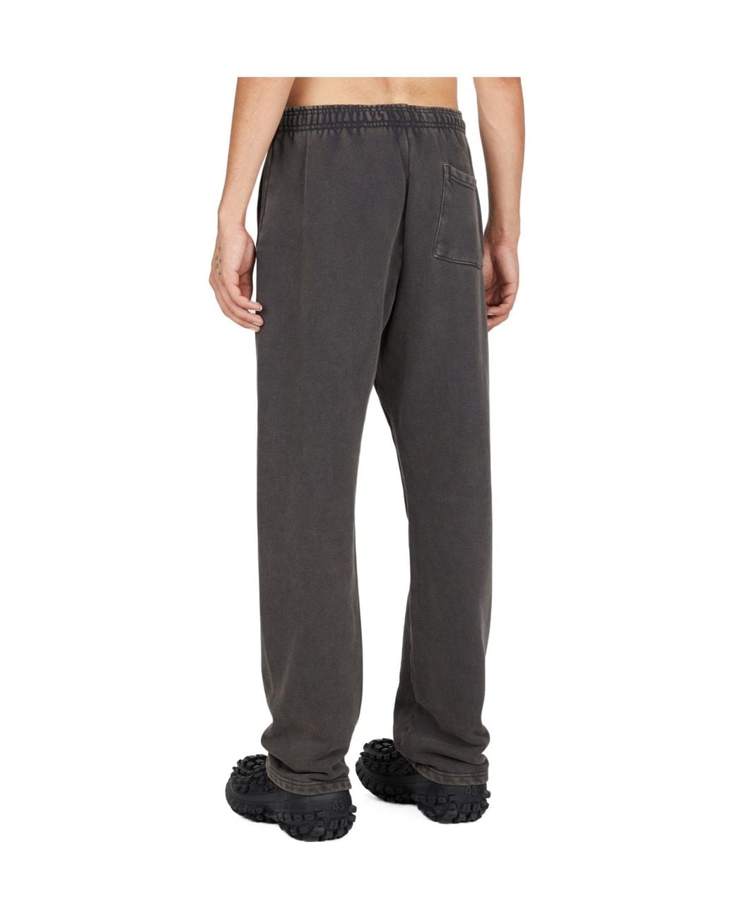 Entire studios Black Straight-Leg Elasticated Waistband Track Trousers for men