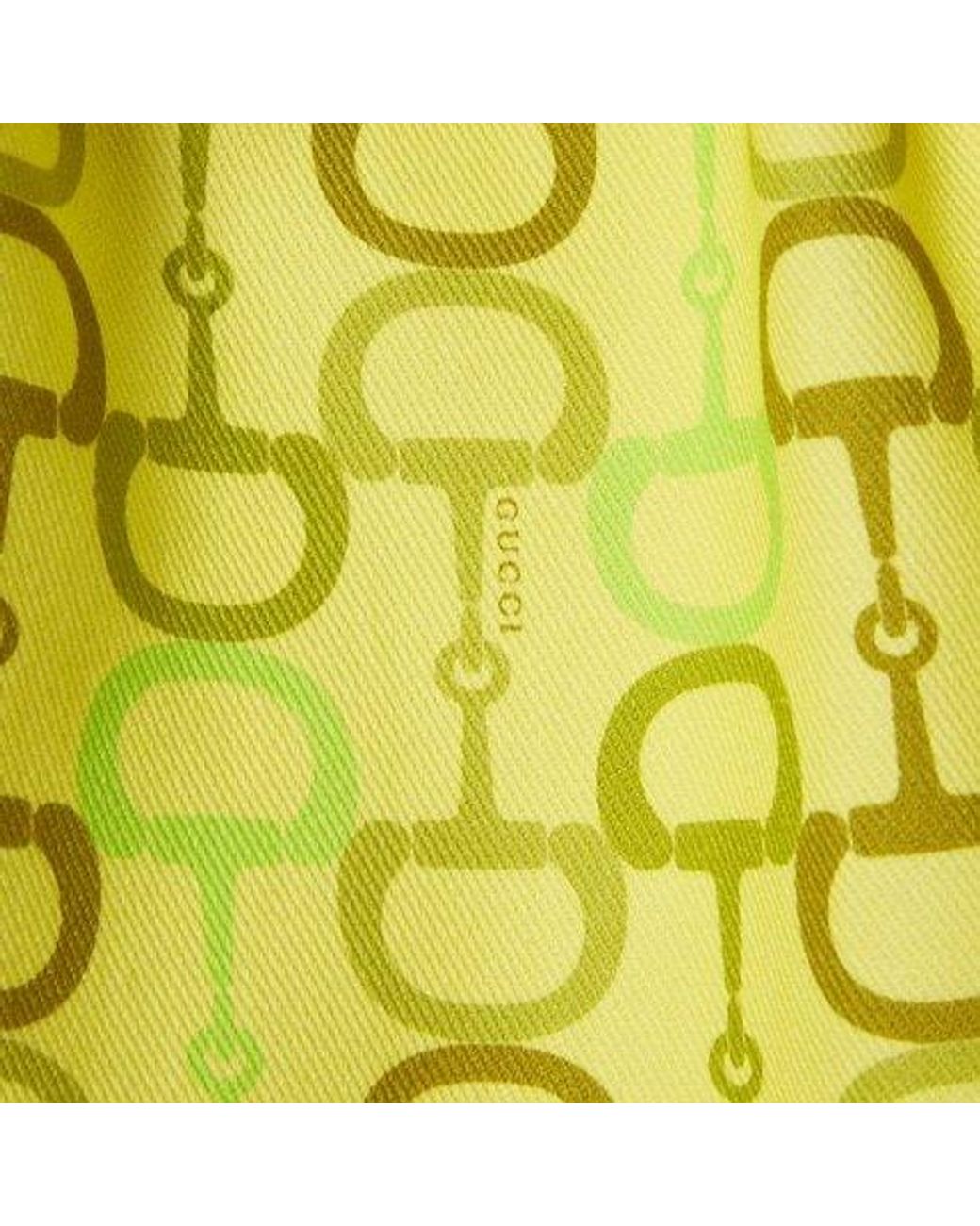 Gucci Yellow Printed Mini Skirt
