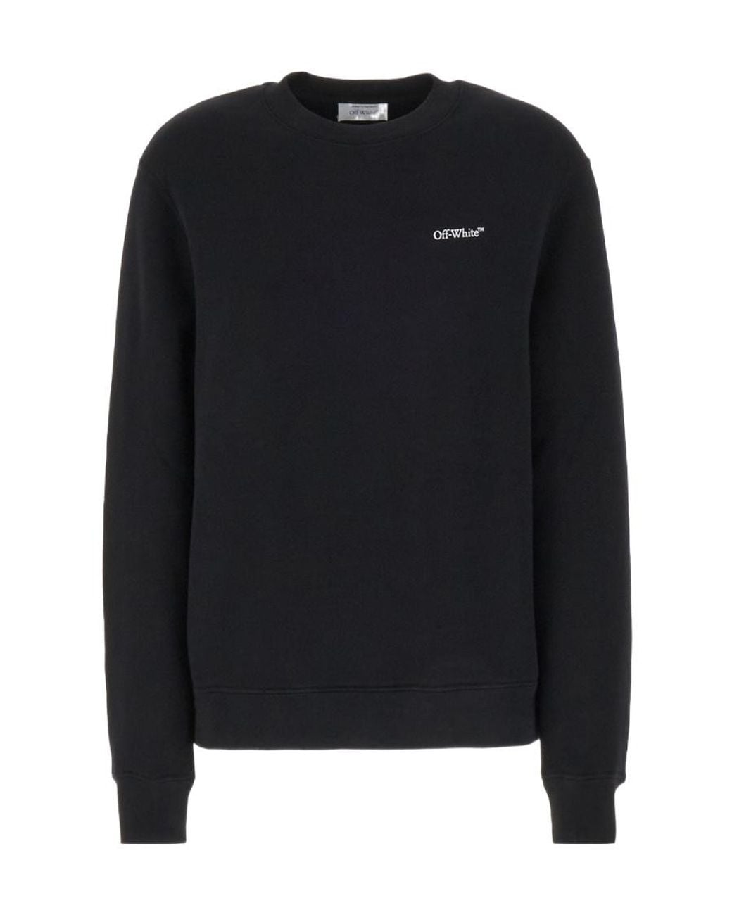 Off-White c/o Virgil Abloh Black Logo Printed Crewneck Sweatshirt