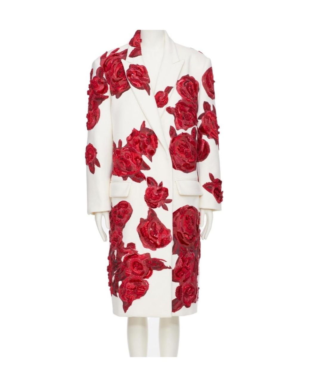 Valentino Red Long-Sleeved Coat