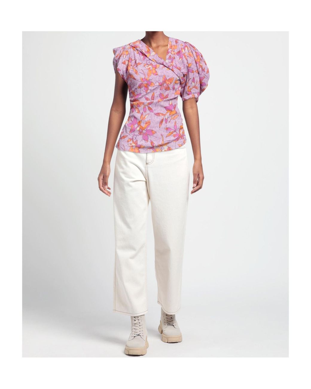 Isabel Marant Pink V-Neck Top