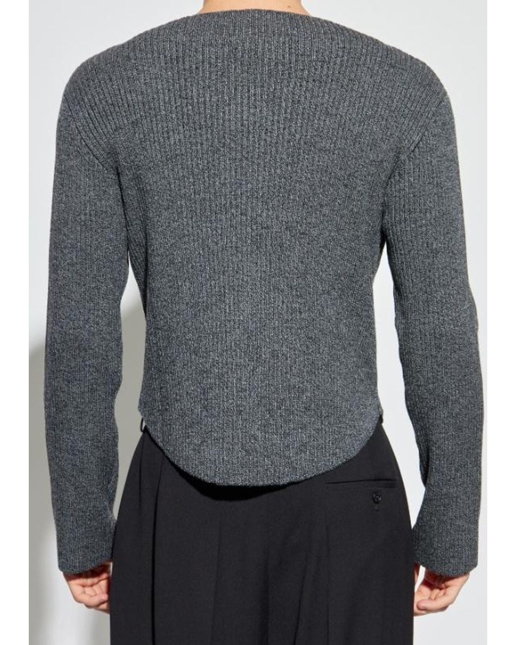 Courreges Gray Long Sleeve Sweater for men