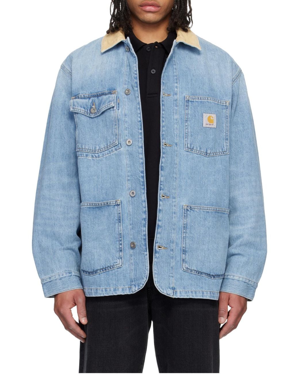 Carhartt Blue Warren Chore Denim Jacket for men