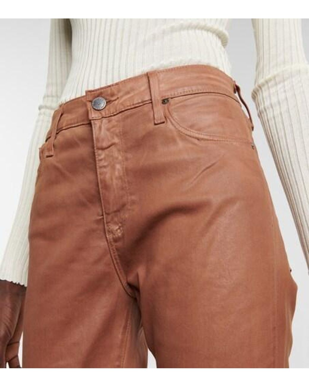 AG Jeans Brown Skinny Ankle High-Rise Jeans