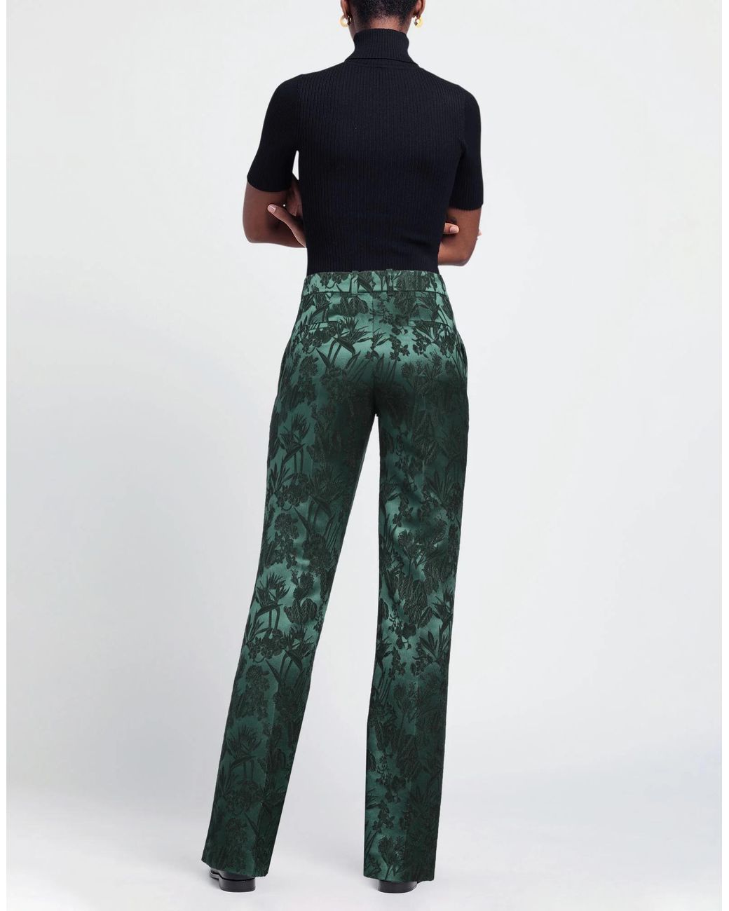 Chloé Green Straightleg Printed Trousers