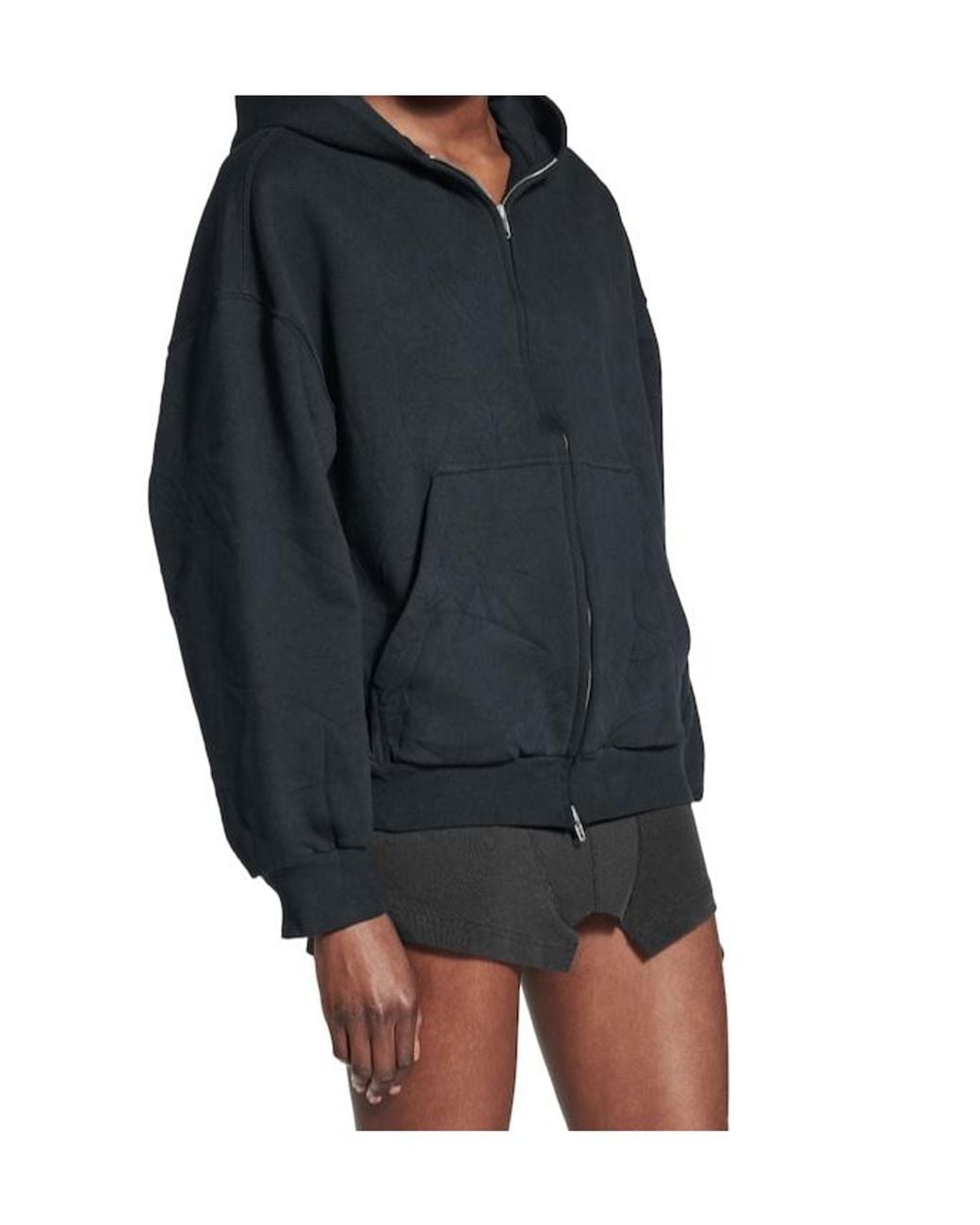 Balenciaga Blue Flipped Uni Zip-Up Hoodie for men