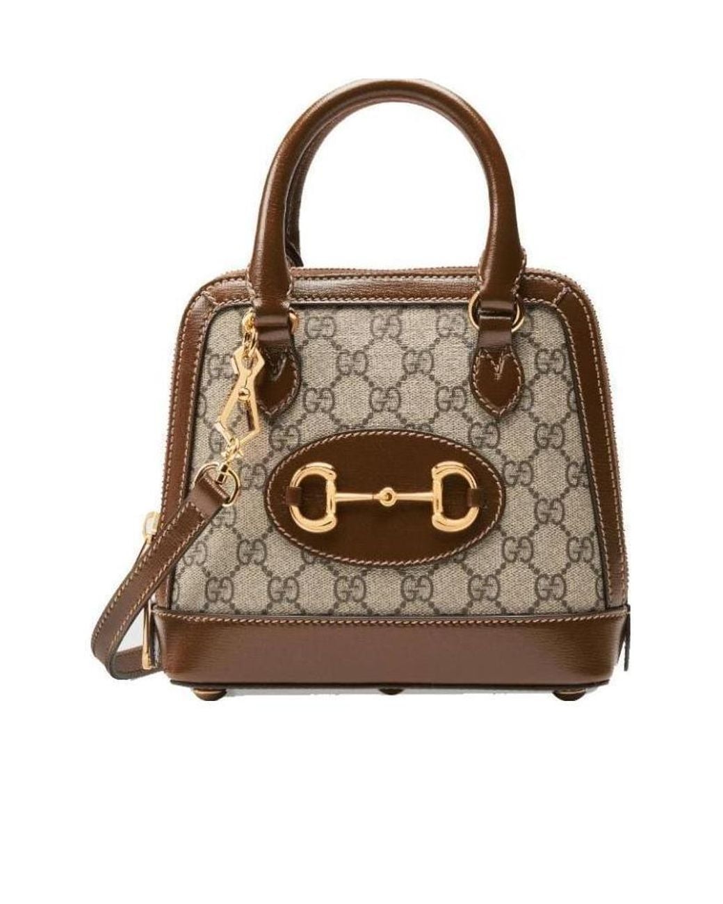 Gucci Brown Horsebit 1955 Mini Top Handle Bag