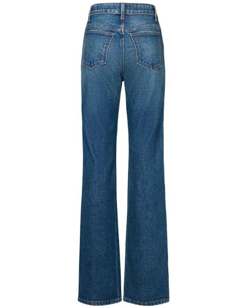 Khaite Blue Danielle Denim High-Rise Straight Jeans