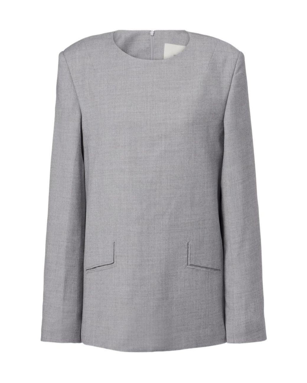 Entire studios Gray Wool-Blend Top