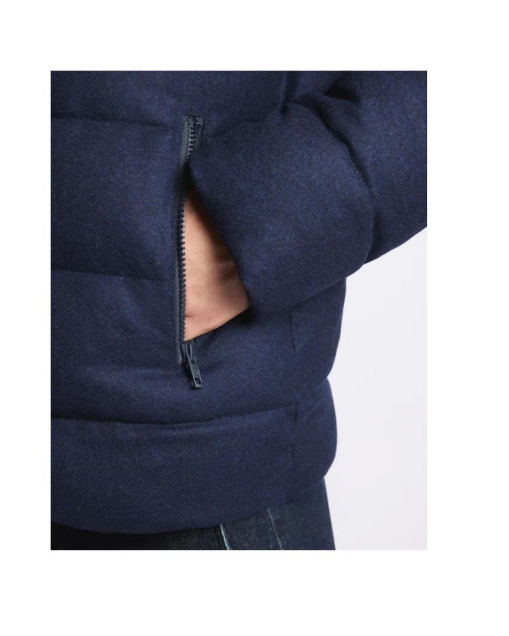 Fay Blue Double-Zip Hooded Coat for men