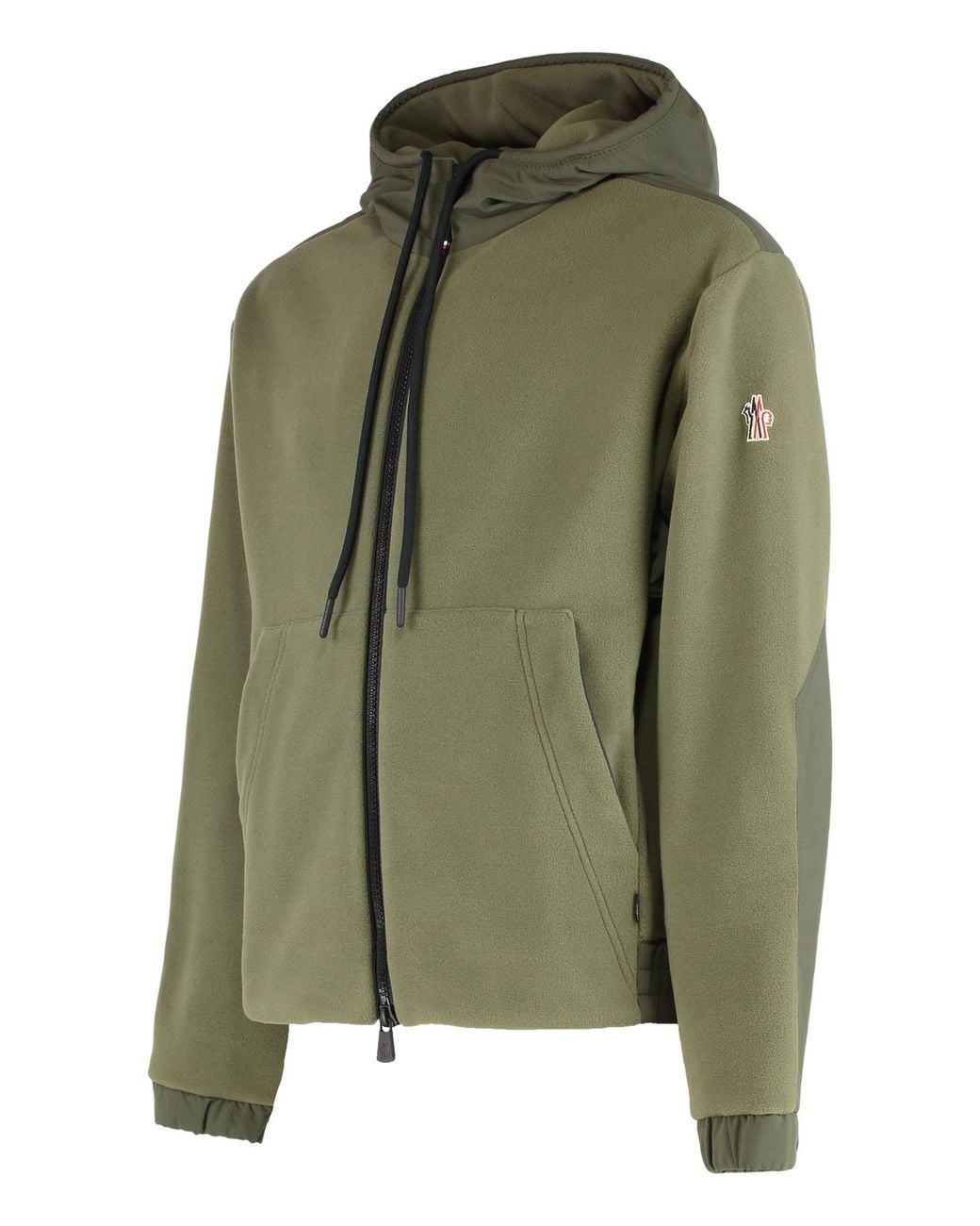 Moncler Green Grenoble Zip-Up Hooded Jacket for men