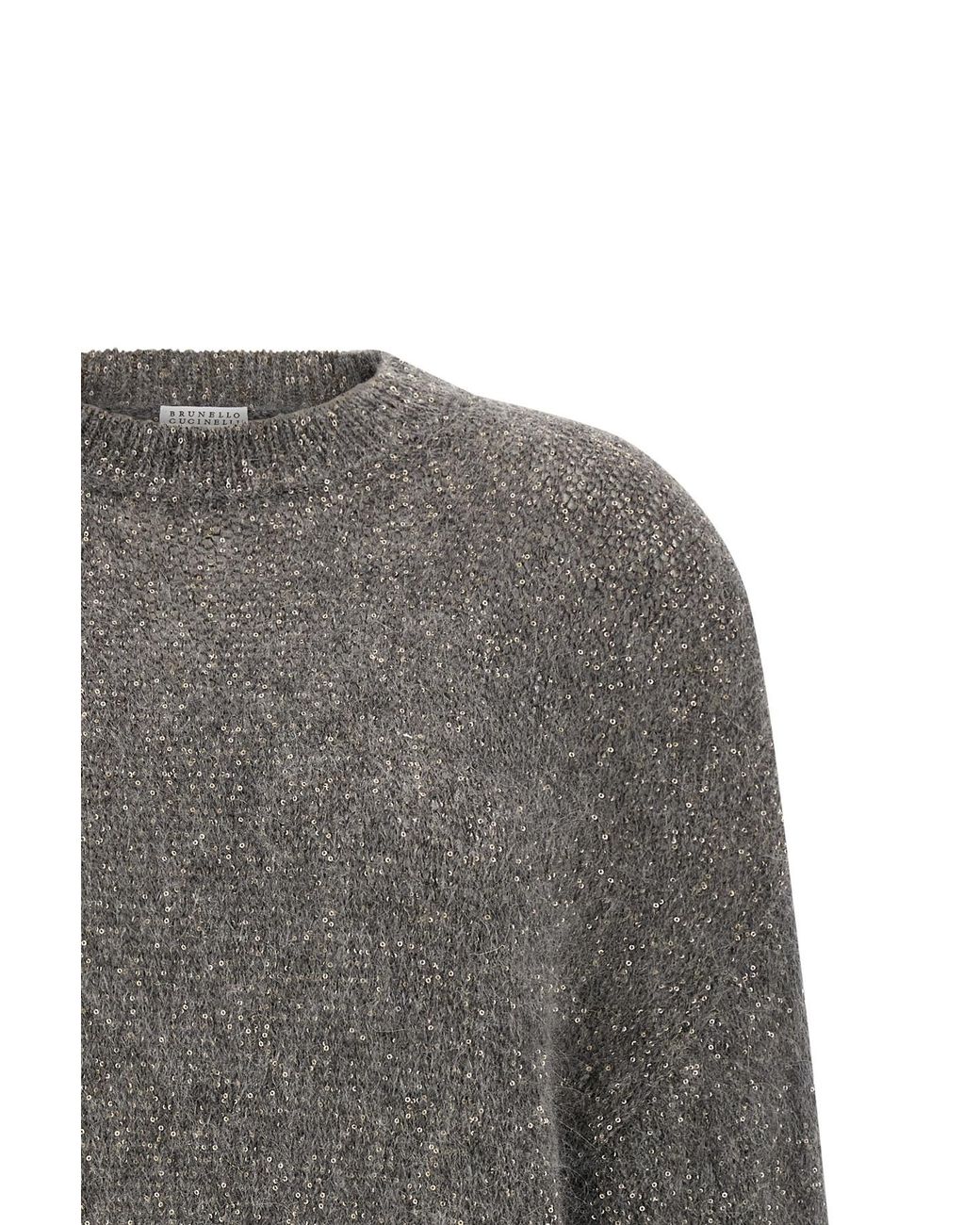 Brunello Cucinelli Gray 'Diamante' Sweater