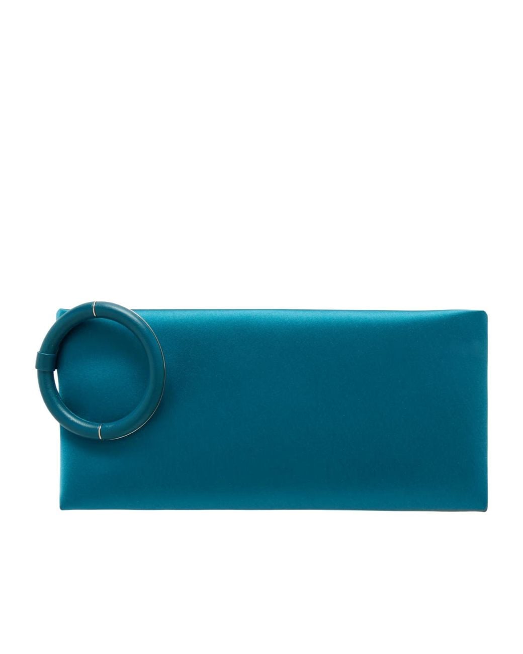 Tom Ford Blue Leather-Trimmed Satin Clutch