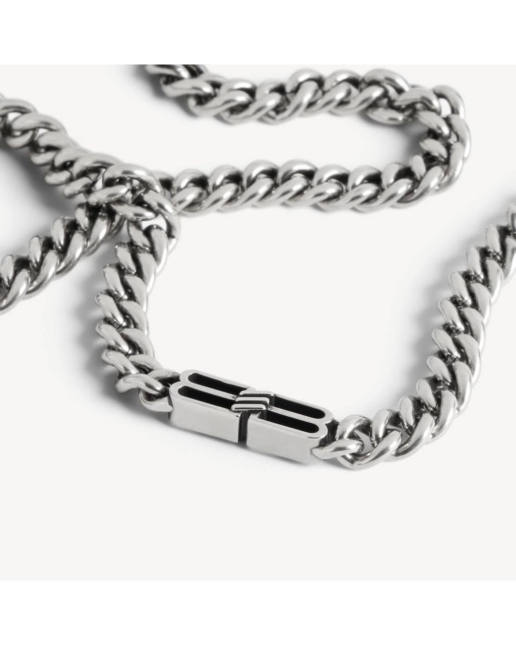 Balenciaga White Bb Logo Engraved Trouser Chain for men