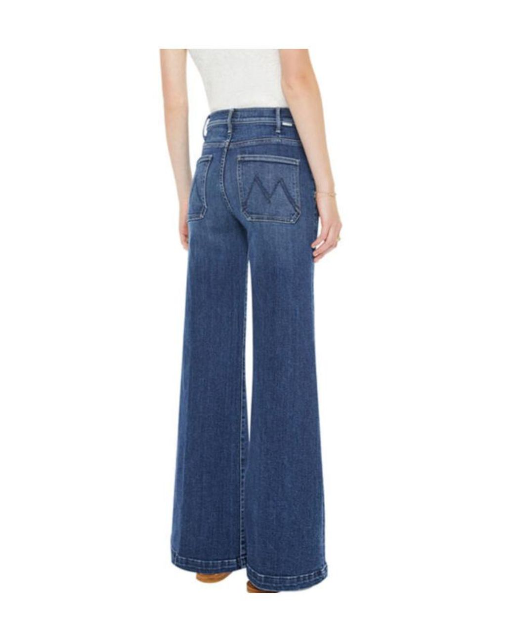 Mother Blue The Hustler Roller Patch Pocket Skimp Jeans