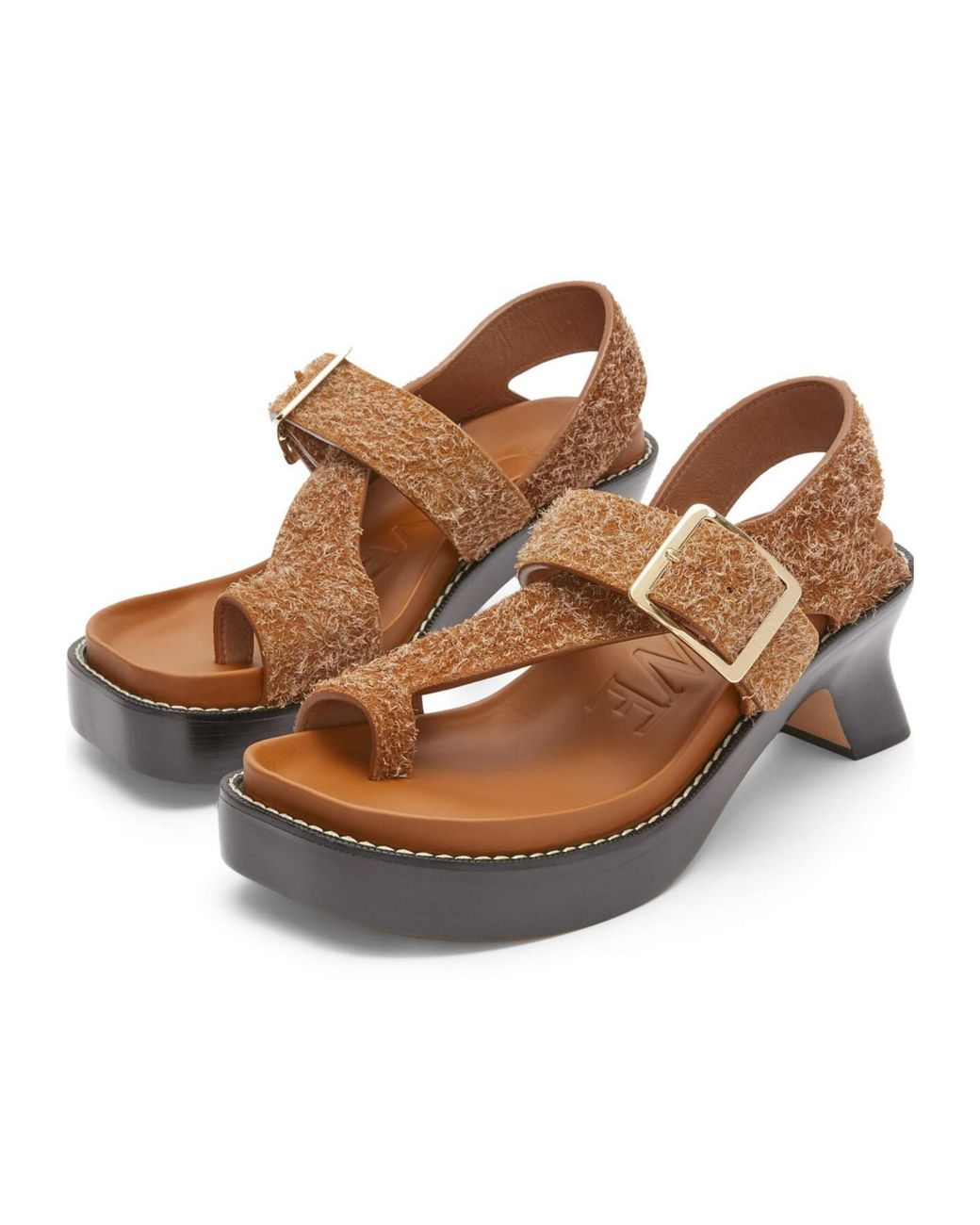 Loewe Brown Ease Heeled Sandals
