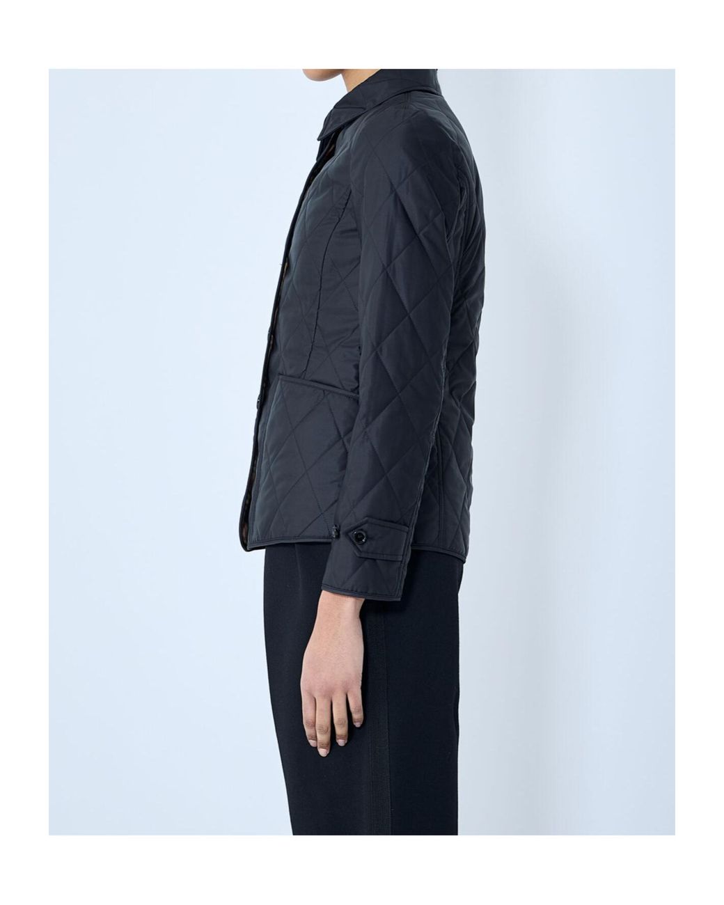 Burberry Black Long Sleeved Quilted Buttoned Jacket