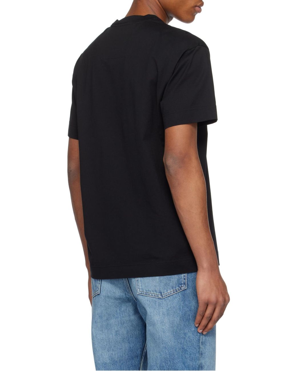 Givenchy Black Logo Embossed Crewneck T-Shirt for men