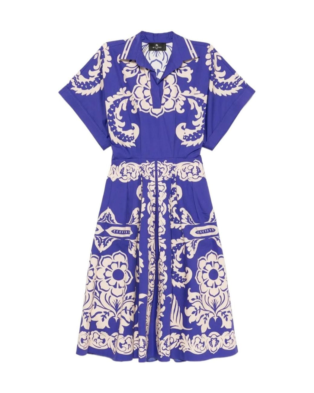 Etro Purple Paisley Printed Midi Dress