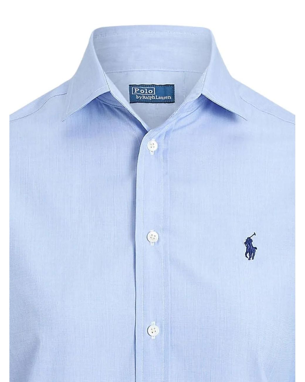 Polo Ralph Lauren Blue Slim-Fit Cotton Poplin Shirt