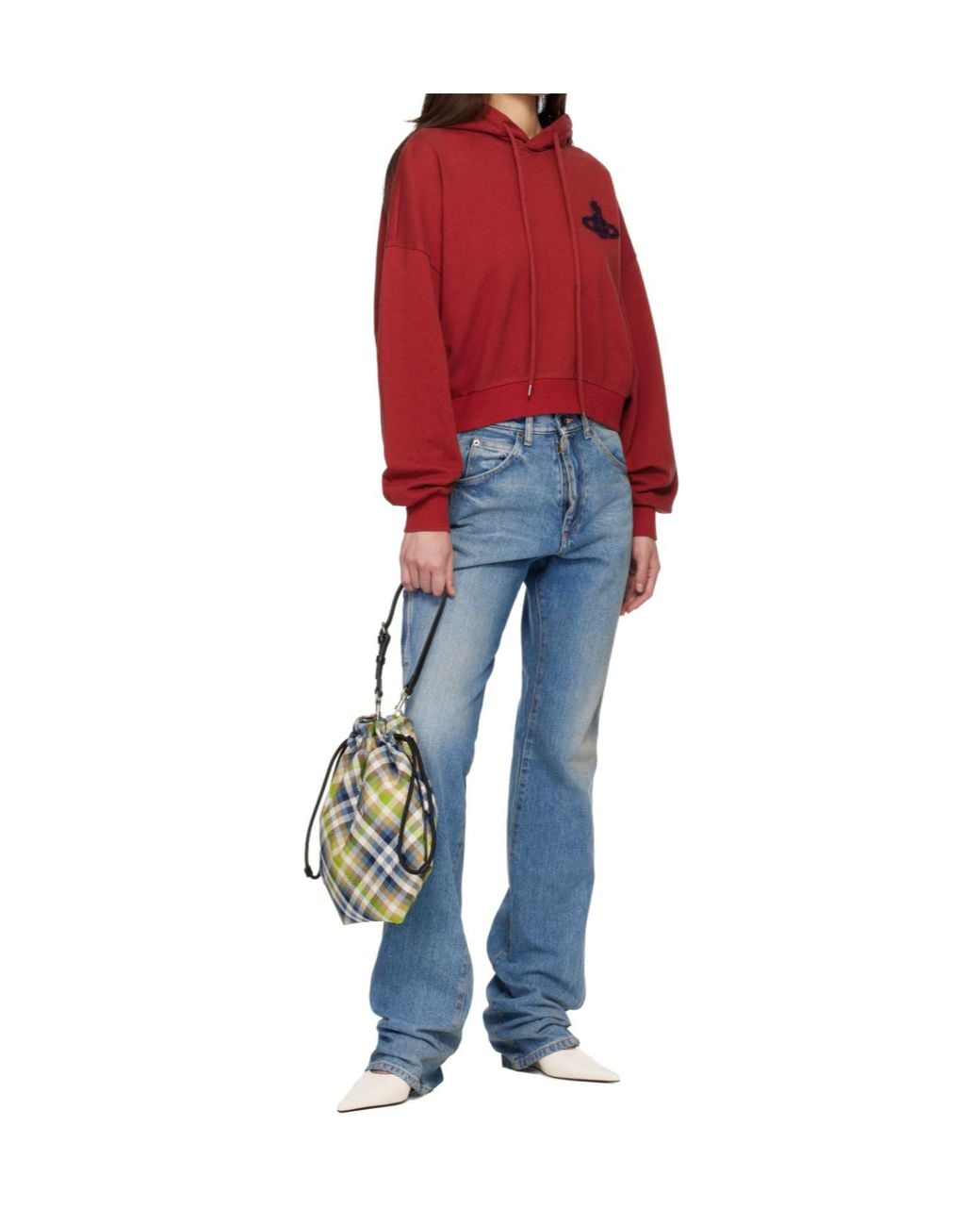 Vivienne Westwood Blue Drawstring Shoulder Bag