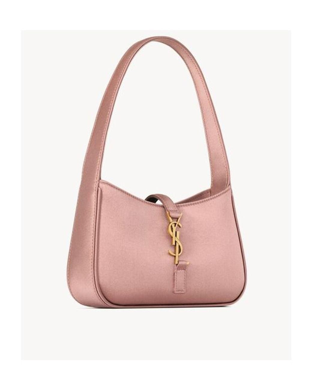 Saint Laurent Pink Le 5 À 7 Logo Plaque Mini Shoulder Bag