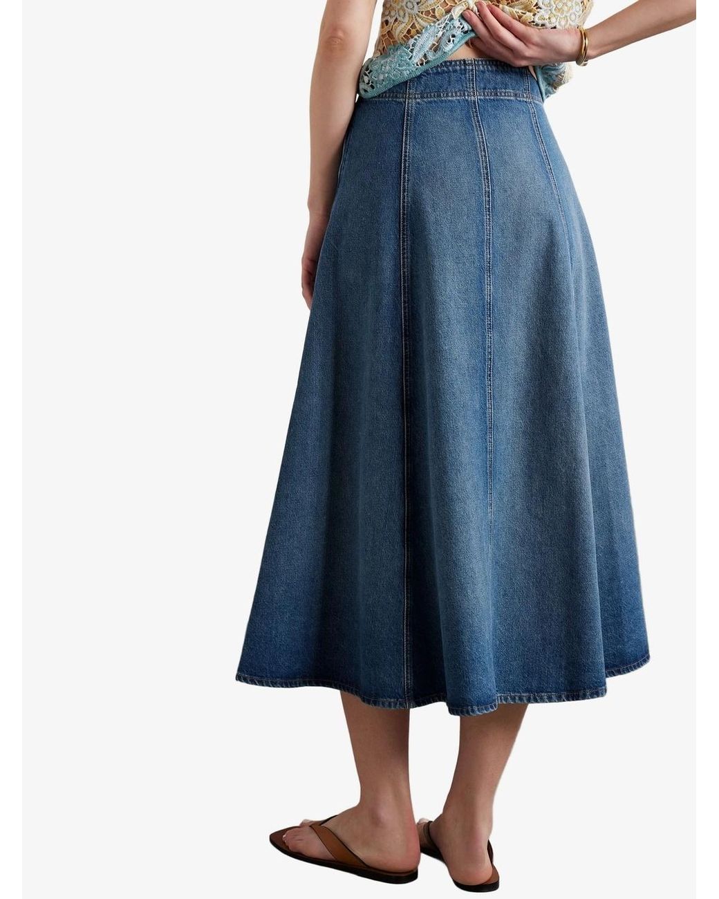 Ulla Johnson Blue Uma Denim Skirt