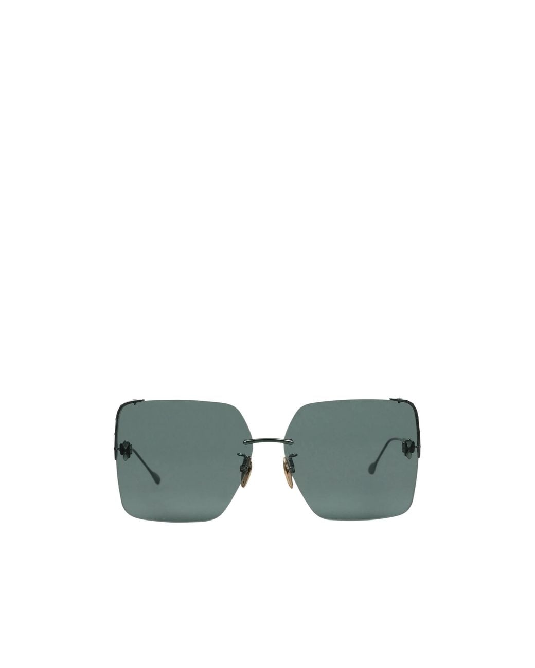 Isabel Marant Green Geometric-Shaped Sunglasses With Colored Lenses
