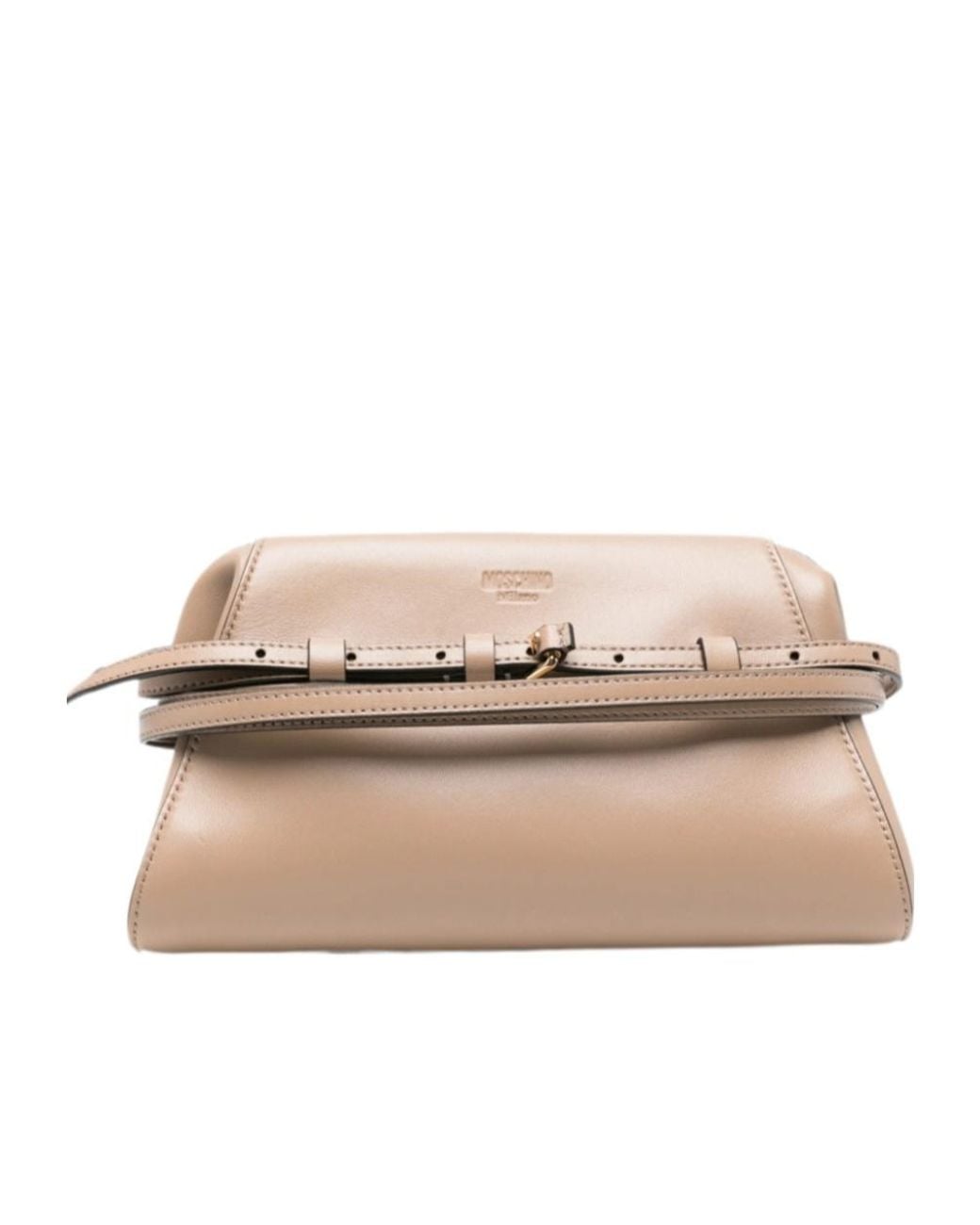 Moschino Natural Belt Detail Shoulder Bag