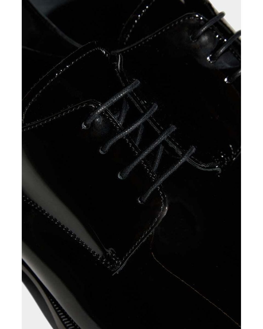 DSquared² Black Ibra Tapered Toe Lace-Up Shoes for men