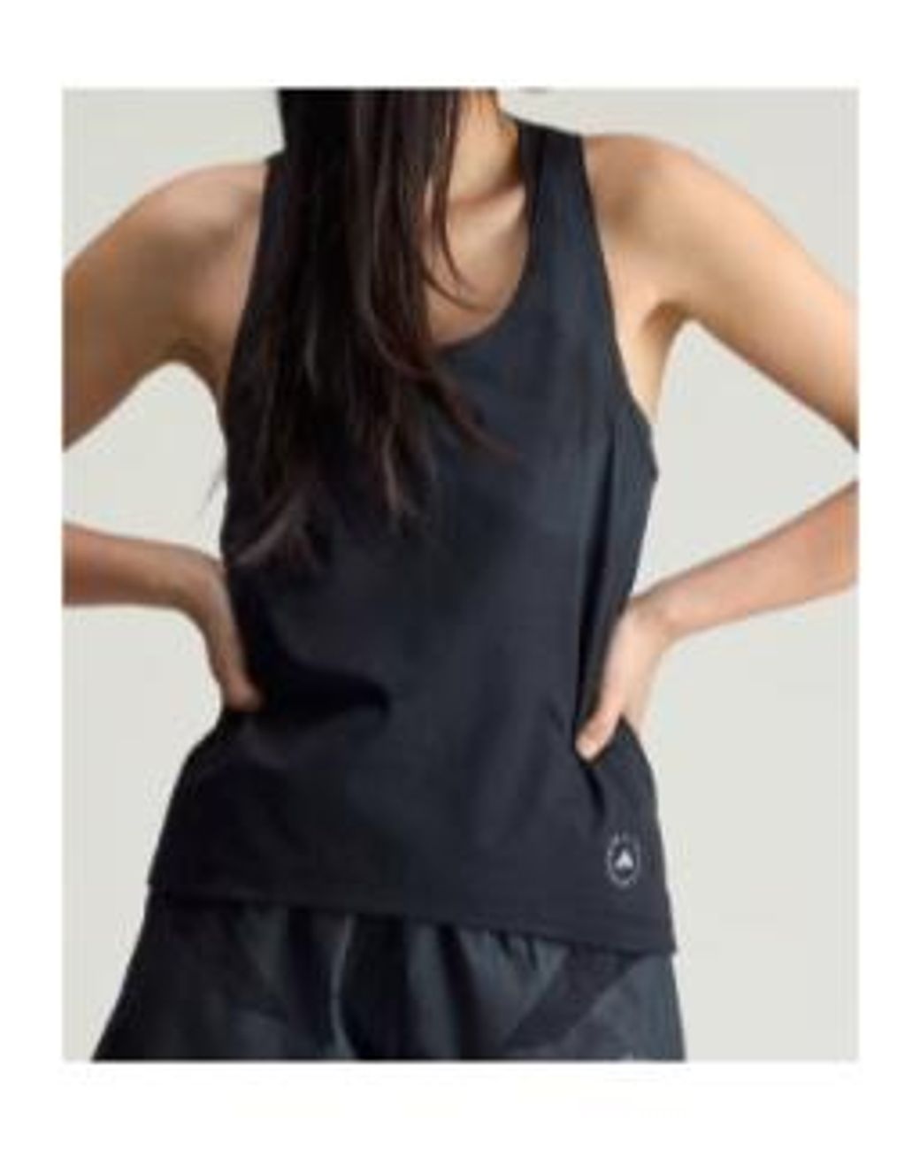 Adidas By Stella McCartney Black Double Layer Performance Top