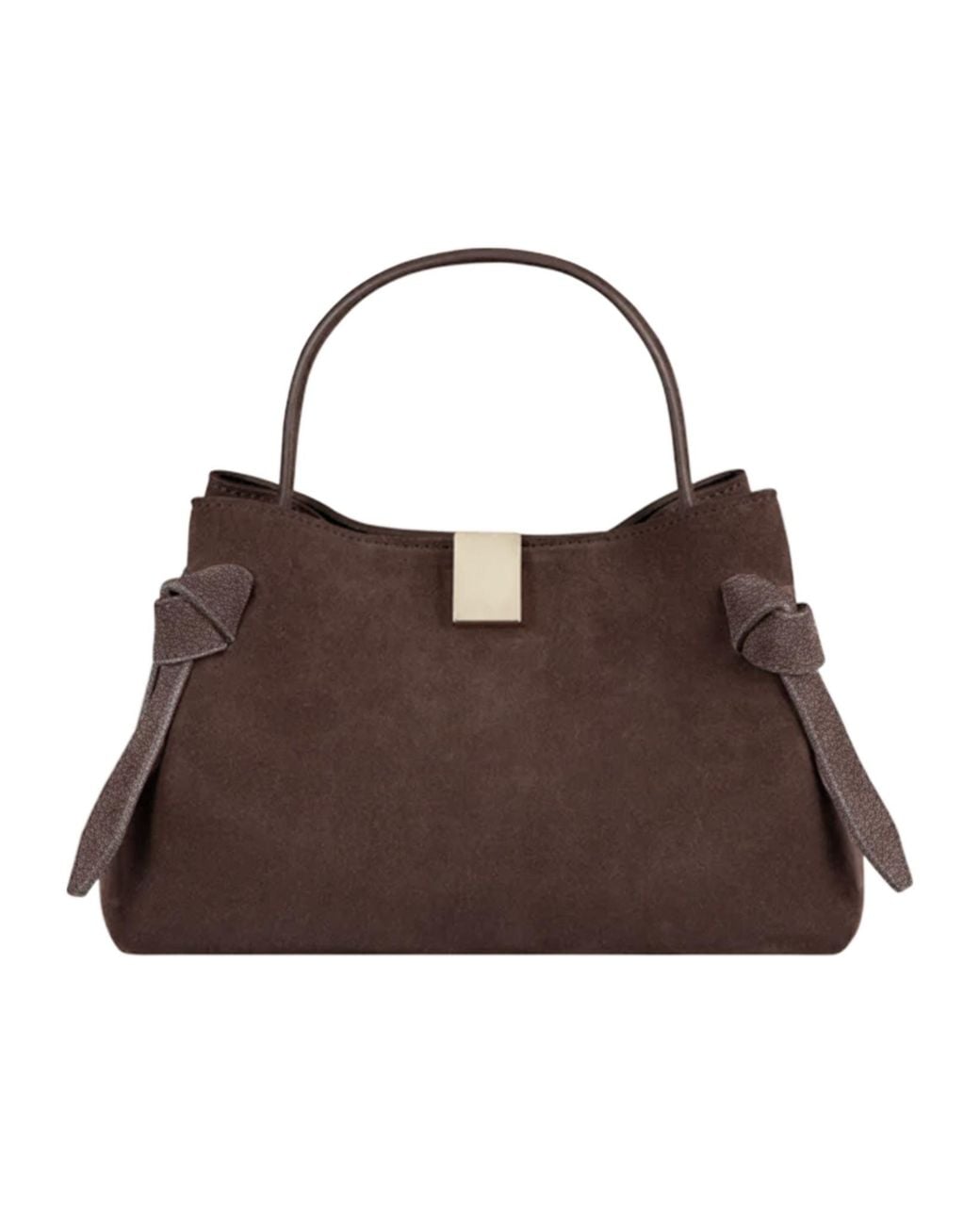 Yuzefi Brown Magnetic Buckle Shoulder Bag