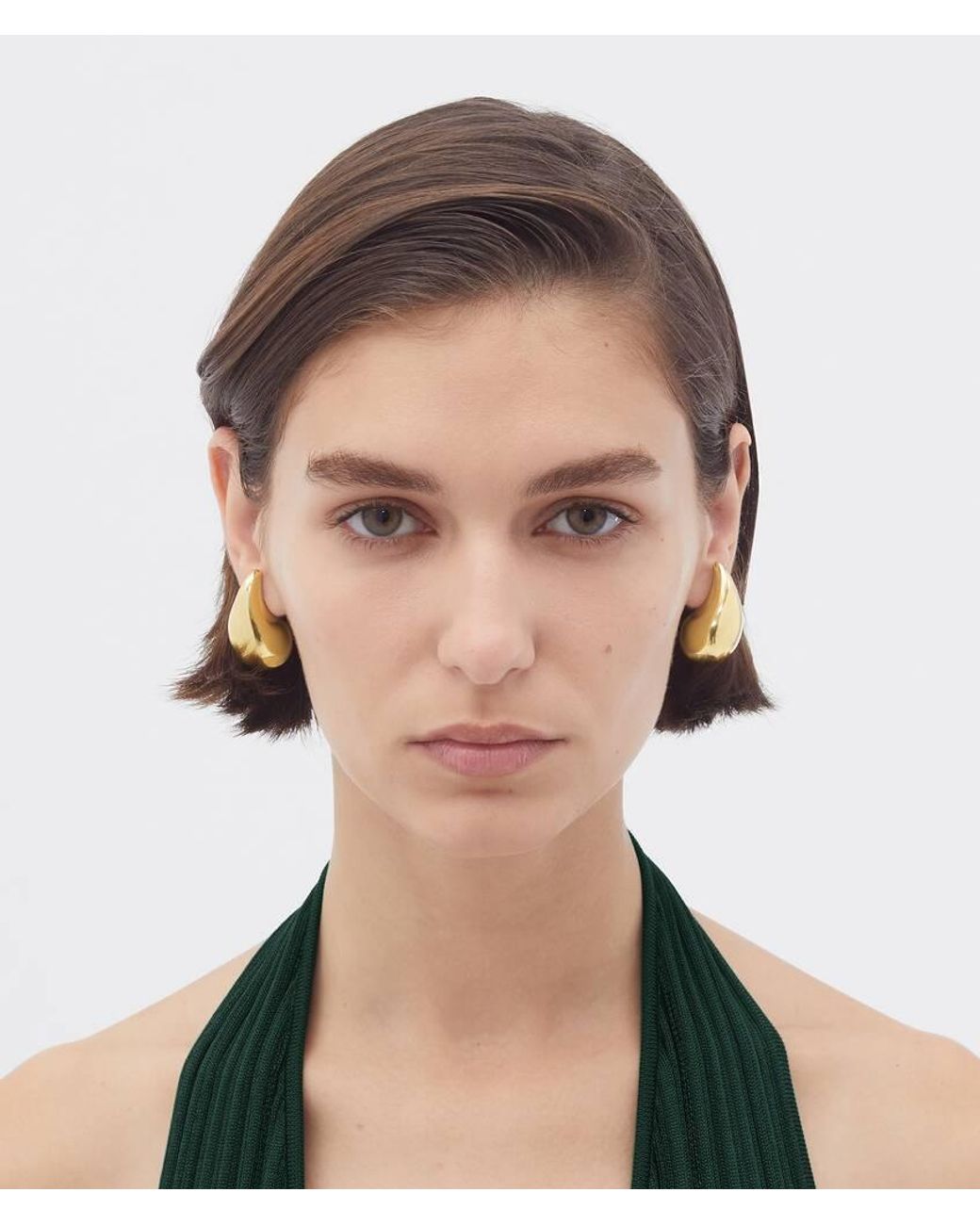 Bottega Veneta Metallic Small Drop Earrings