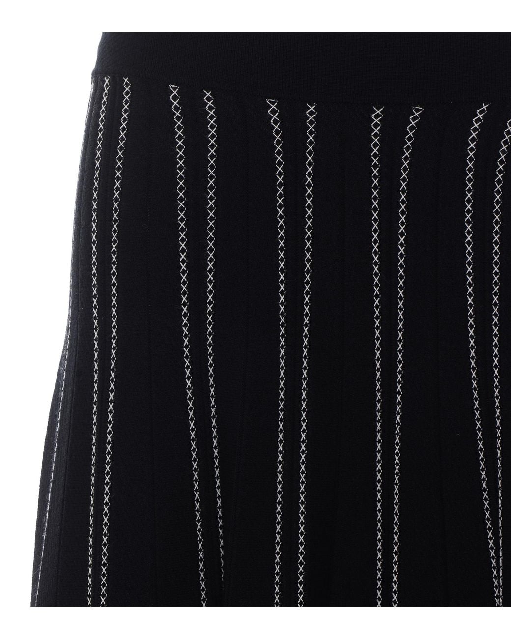 Elisabetta Franchi Black Origami Knit Skirt