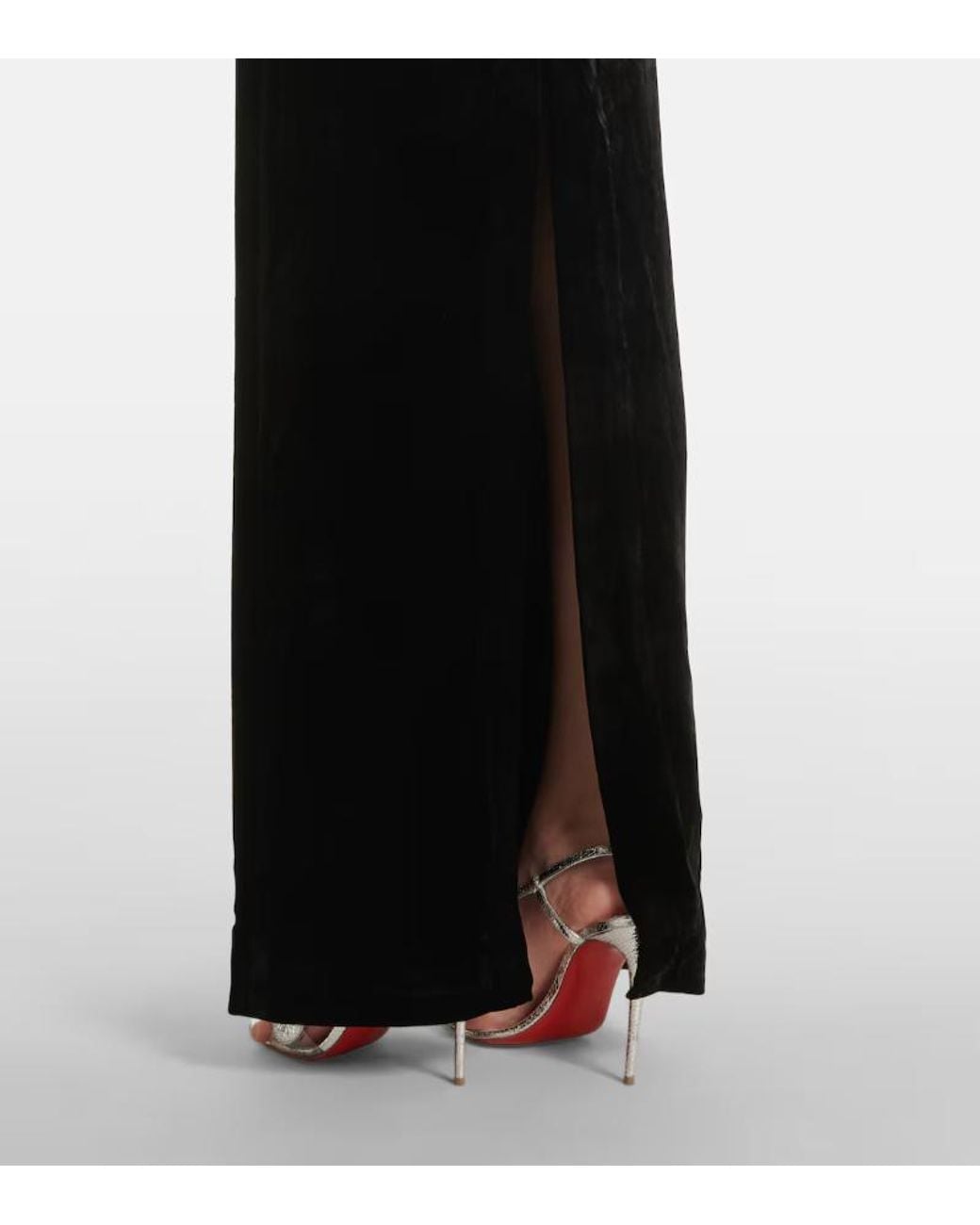 Roland Mouret Black Strapless Velvet Gown