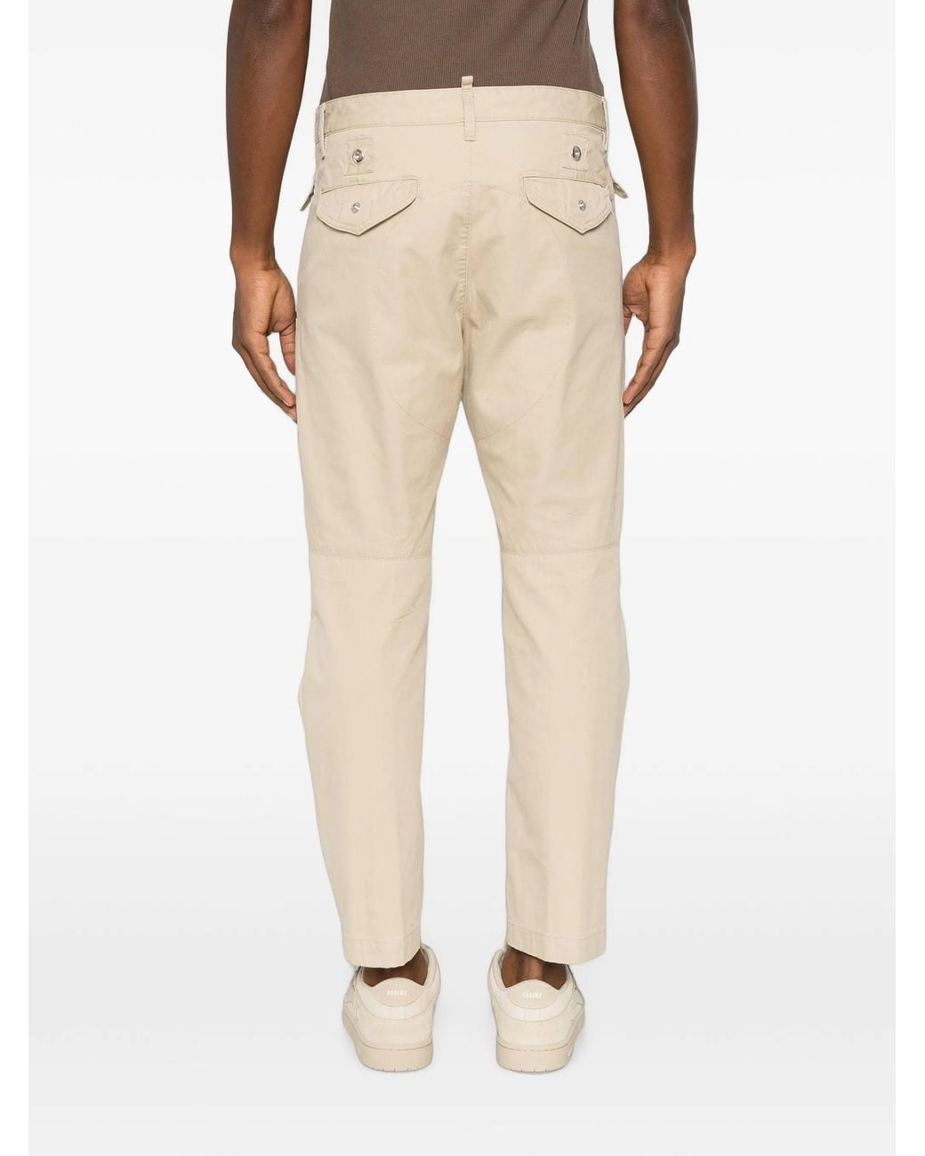 DSquared² Natural Flap-Pocket Trousers for men