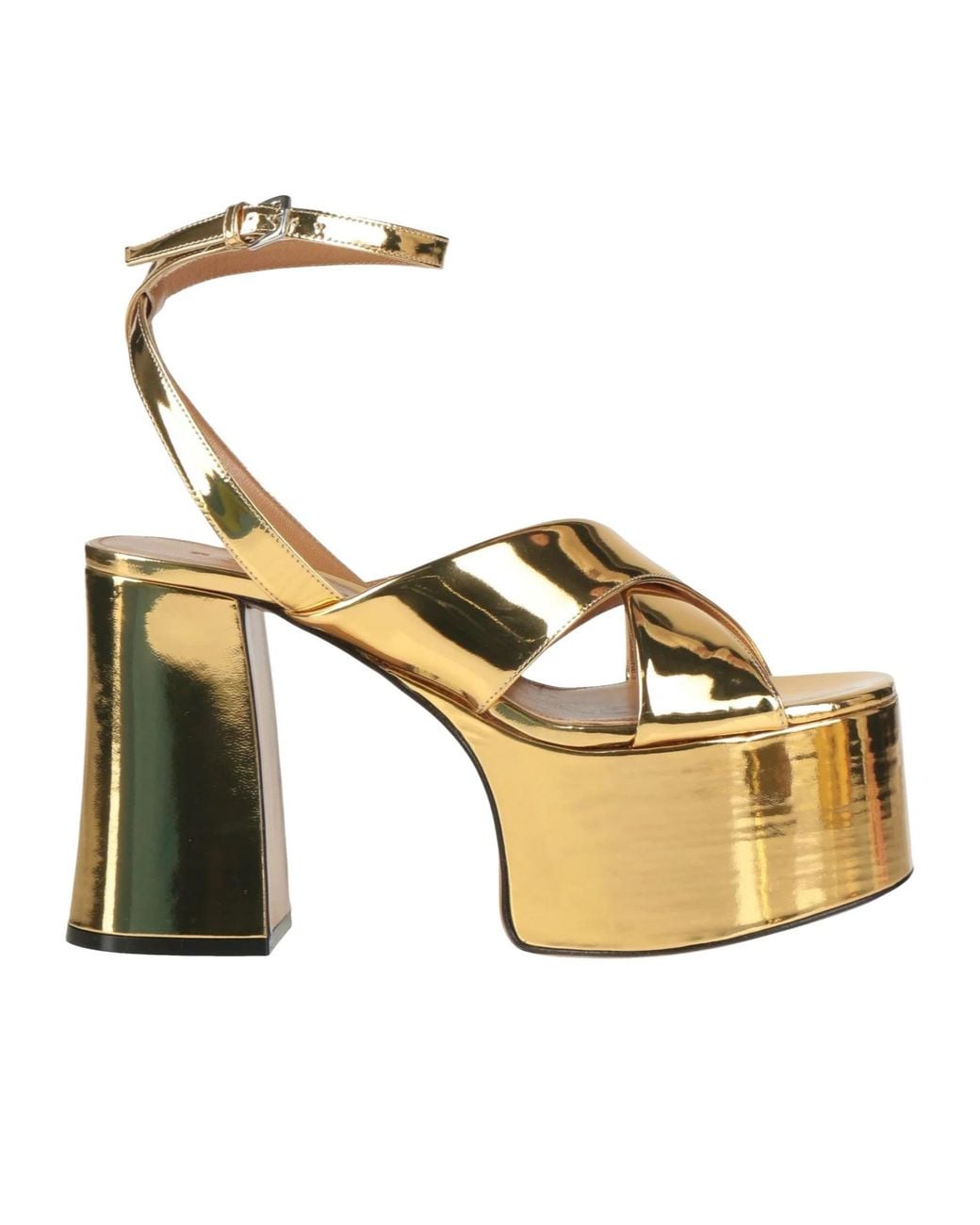Marni Metallic Leather High-Heeled Sandals