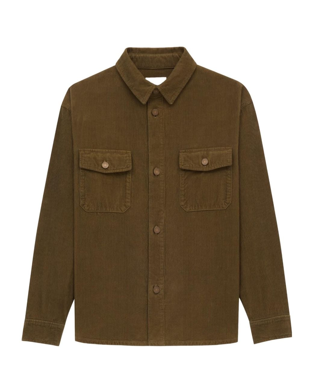 Saint Laurent Green Corduroy Overshirt for men