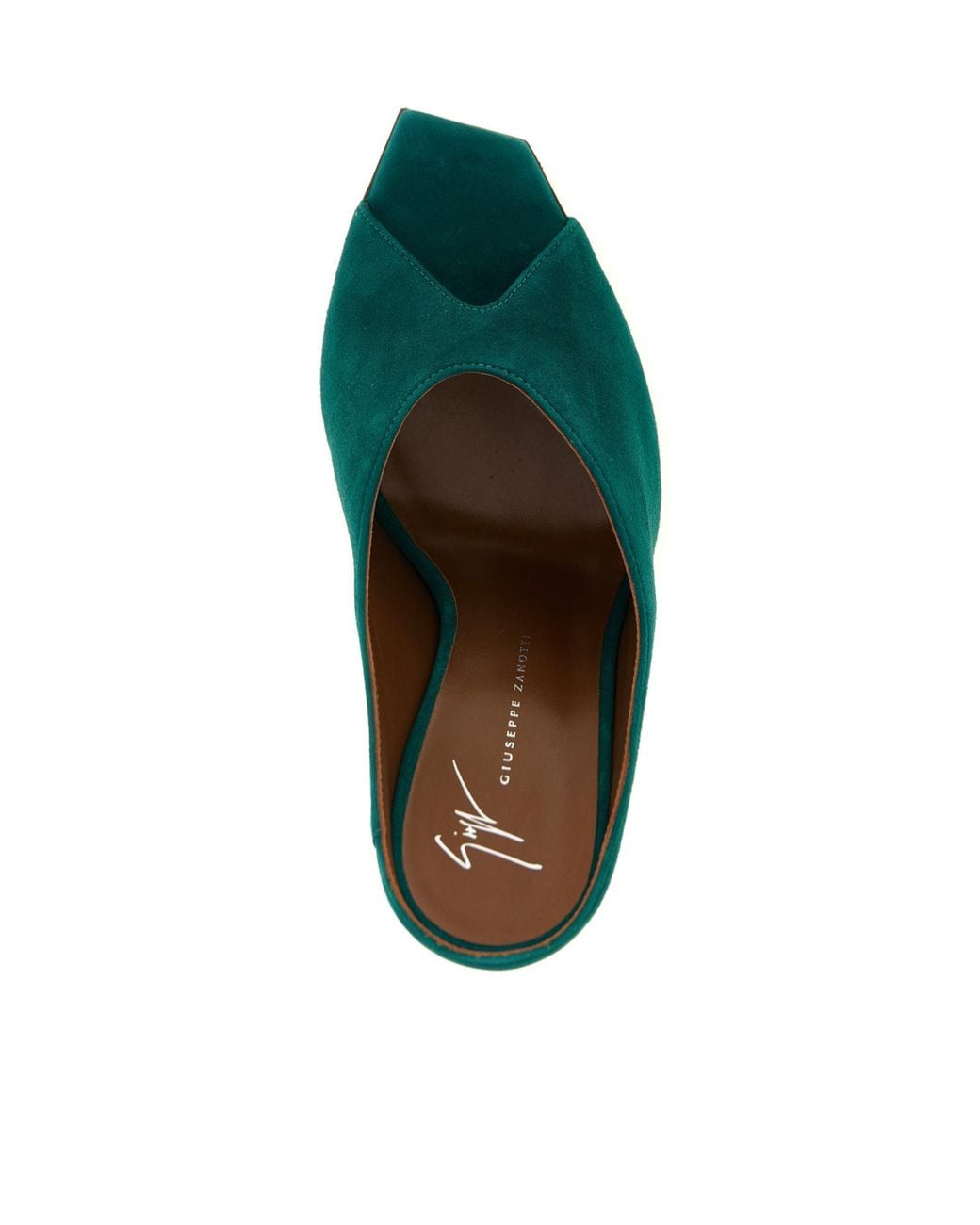 Giuseppe Zanotti Green Slip On Heeled Mules