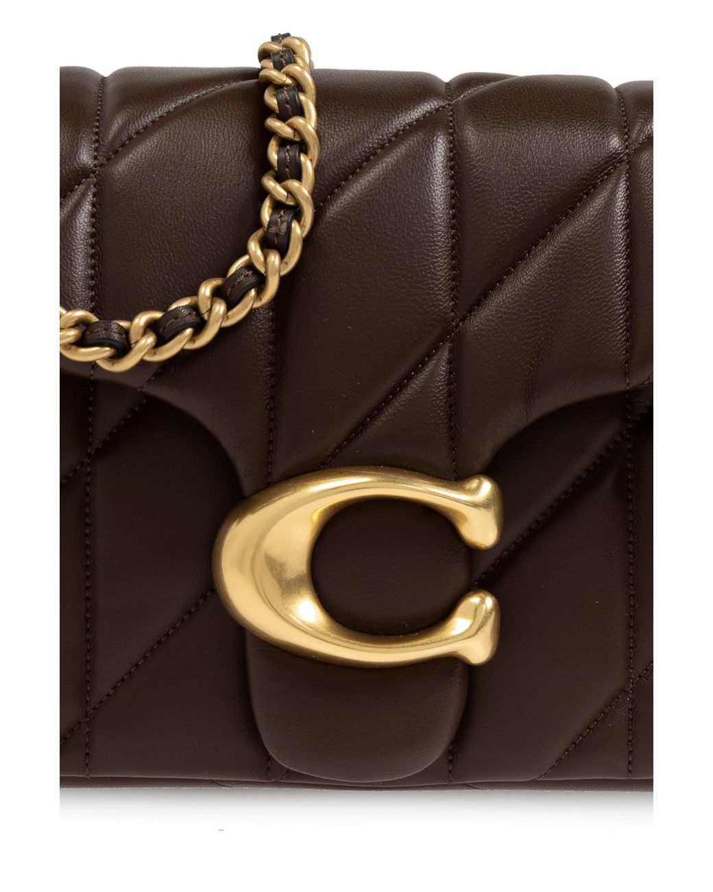 COACH Black Tabby 26 Logo Detailed Shoulder Bag