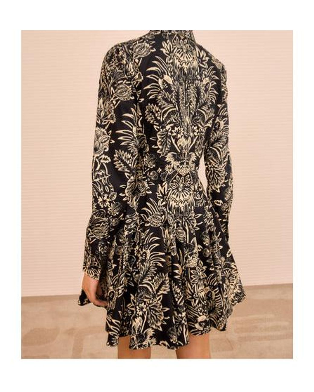 Ulla Johnson Black Taliah Long Sleeve Mini Dress