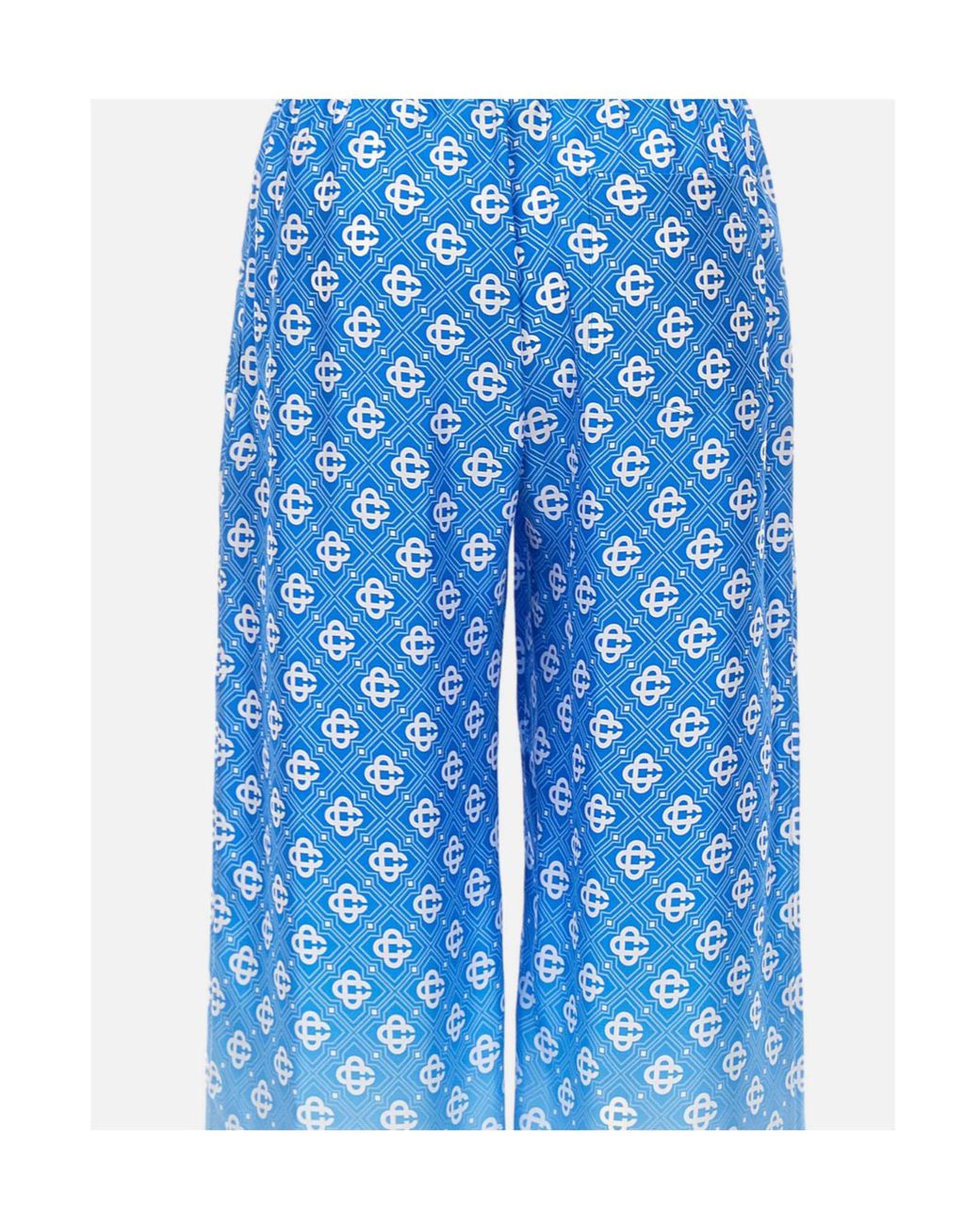 Casablanca Blue Art Of The Silks Wide-Leg Pants