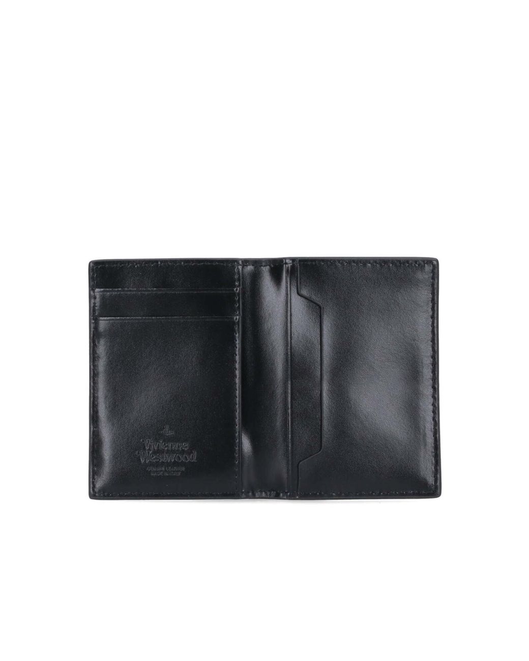 Vivienne Westwood Black Orb Plaque Bi-Fold Wallet