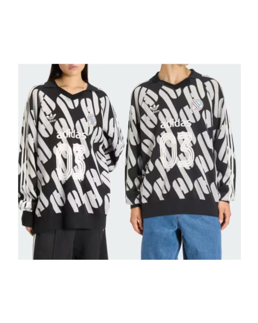 Adidas Black Originals Adicolor Polo Knit Jumper for men